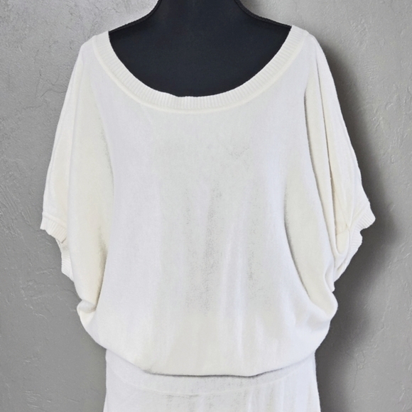 [EXPRESS] Cream Tunic/Dress 《L》Ultra Soft ☆ Scoop Neck ☆ Puff Sleeve ☆ … - Picture 3 of 16